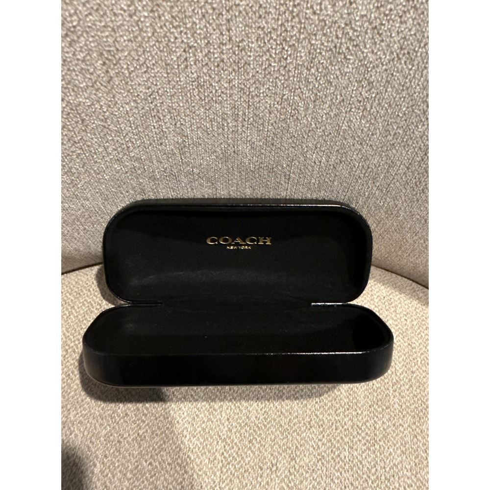 Coach New York Hard Shell Case Clamshell Black Eyeglass Sunglasses Authentic